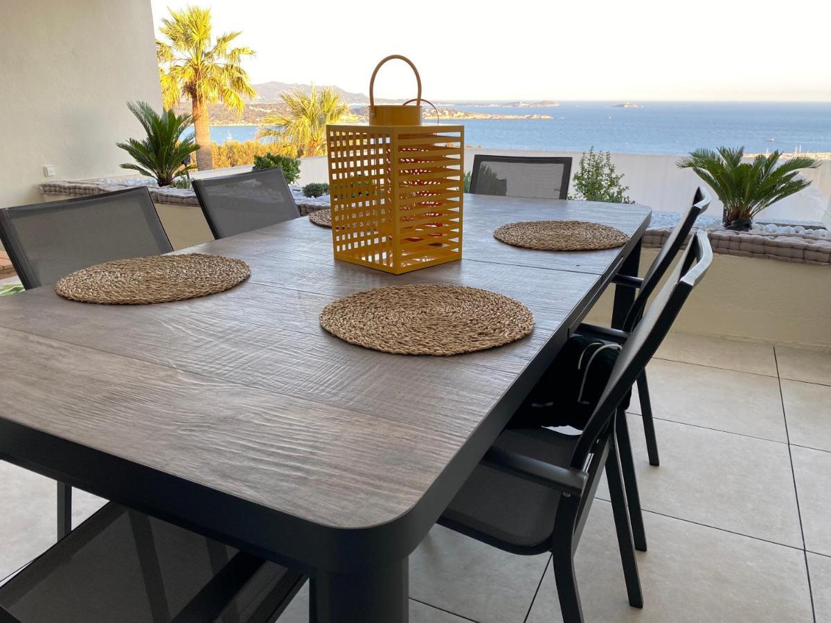Superbe T2 44M2 - Grande Terrasse Vue Mer Panoramique Exceptionnelle Piscine - Parking Bandol Ngoại thất bức ảnh