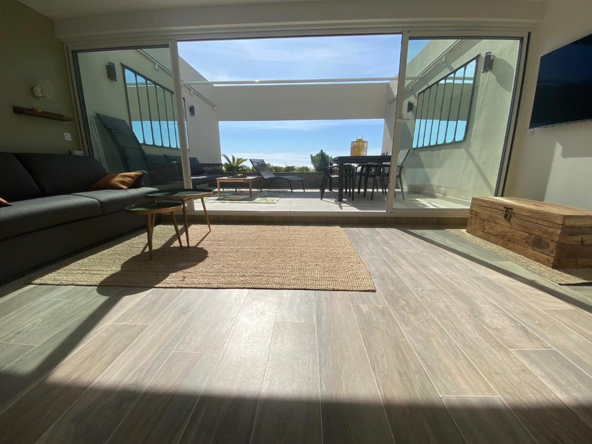 Superbe T2 44M2 - Grande Terrasse Vue Mer Panoramique Exceptionnelle Piscine - Parking Bandol Ngoại thất bức ảnh