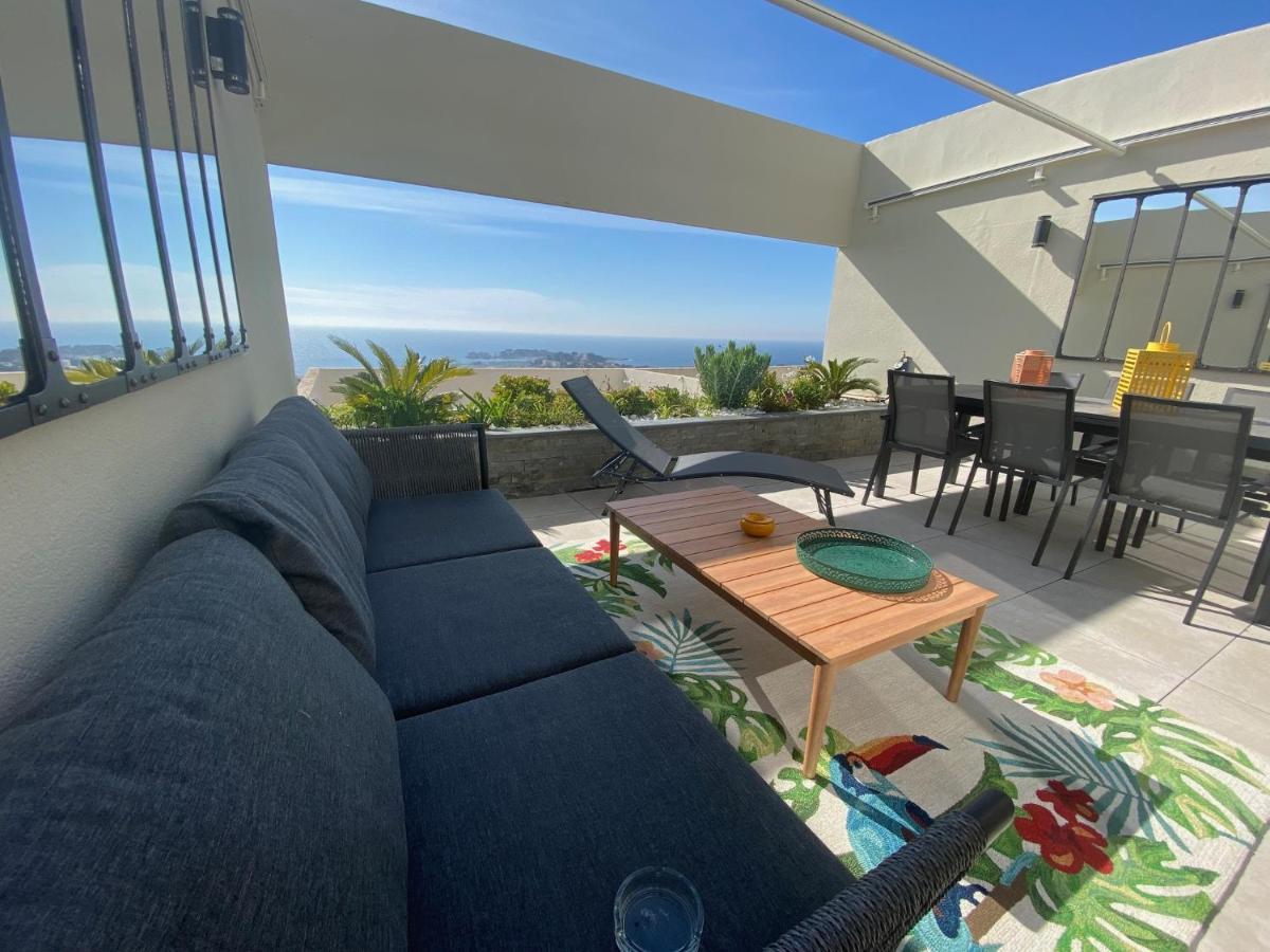 Superbe T2 44M2 - Grande Terrasse Vue Mer Panoramique Exceptionnelle Piscine - Parking Bandol Ngoại thất bức ảnh