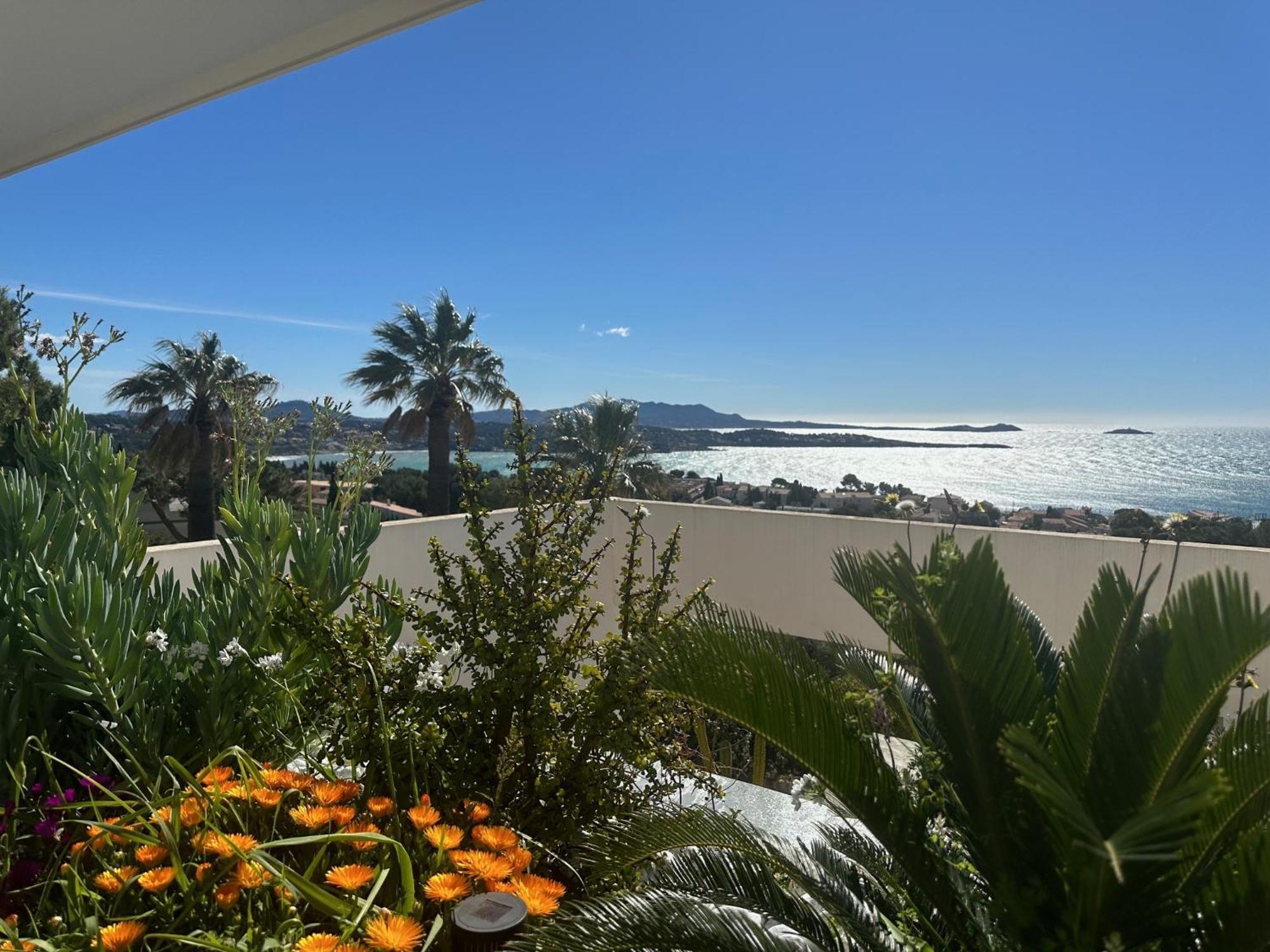 Superbe T2 44M2 - Grande Terrasse Vue Mer Panoramique Exceptionnelle Piscine - Parking Bandol Ngoại thất bức ảnh